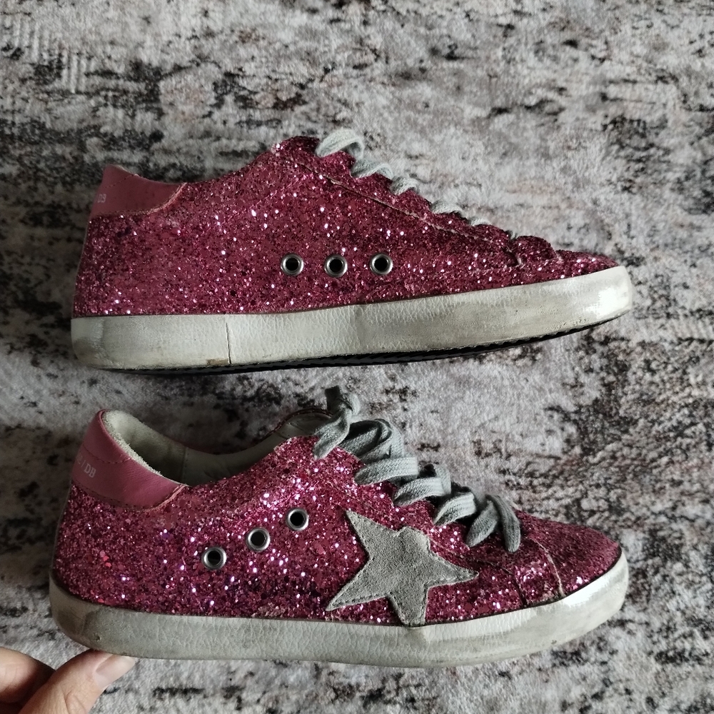 Golden Goose Pink Glitter Sneakers 5.5 - Picture 11 of 13
